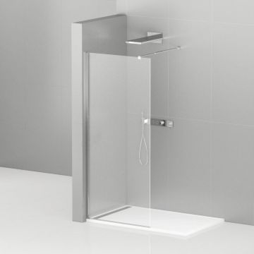 Душевая перегородка Cezares (Цезарис) Liberta-L-1-105-C-Cr с односторонним входом, цвет профиля хром, стекло прозрачное 8 мм 105x195 см