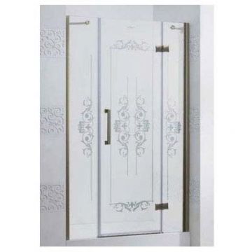 Дверное полотно Cezares MAGIC-60/60-ROYAL PALACE-PP-Br-R цвет профиля бронза, стекло матовое 6 мм 195х120 см
