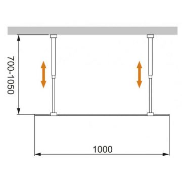 Душевая перегородка Cezares (Цезарис) Liberta-L-2-100-BR-NERO с возможностью двустороннего входа, стекло бронза 8 мм, профиль черный, 100x195 см