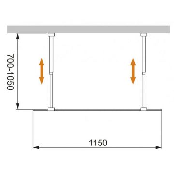 Душевая перегородка Cezares (Цезарис) Liberta-L-2-115-C-NERO с возможностью двустороннего входа, стекло прозрачное 8 мм, профиль черный, 115x195 см
