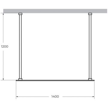 Душевая перегородка Cezares (Цезарис) Liberta-L-2-140-120-C-Cr с возможностью двустороннего входа, цвет профиля хром, стекло прозрачное 8 мм 140x120x195 см