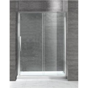 Душевая дверь Cezares Lux-Soft-W-BF-1-130-C-Cr-IV, цвет профиля хром, стекло прозрачное 8 мм 200х130 см
