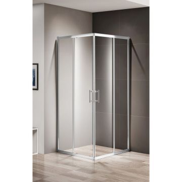 Душевой уголок Cezares (Цезарис) Momento-A-2-80-C-Cr, цвет профиля хром, стекло прозрачное 6 мм80х195х80 см