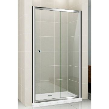 Душевая дверь Cezares (Цезарис) Pratico-BF-1-105-C-Cr, цвет профиля хром, стекло прозрачное 5 мм 185х105 см