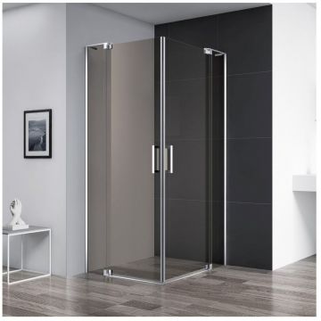 Душевой уголок Cezares (Цезарис) Slider-A-2-100/110-BR-Cr, цвет профиля хром, стекло прозрачное 8 мм 100х195х110 см