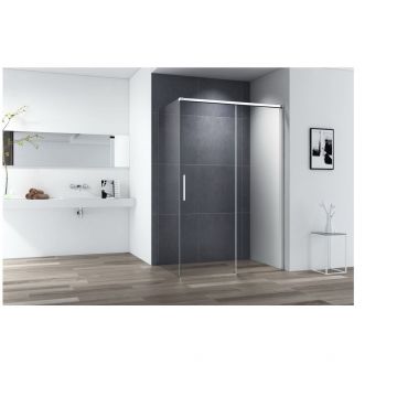 Душевой уголок Cezares (Цезарис) Duet Soft-M-AH-1-160/90-C-Cr, цвет профиля хром, стекло прозрачное 8 мм 160х195х90 см