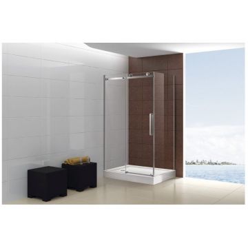 Душевой уголок Cezares (Цезарис) Stylus-O-M-AH-1-140/90-C-Cr, цвет профиля хром, стекло прозрачное 8 мм 140х195х90 см