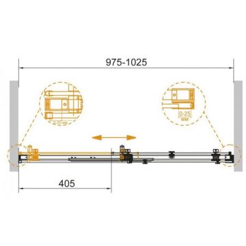 Душевая дверь Cezares Stylus-SOFT-BF-1-100-C-Cr с доводчиками цвет профиля хром, стекло прозрачное 8 мм 195х100 см