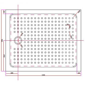 Душевой поддон Cezares Tray-A-AH-110/90-15-W акриловый цвет белый 100х90х15 см