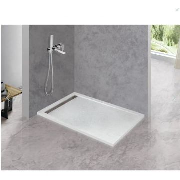Душевой поддон Cezares (Цезарис) Tray-AS-AH-140/80-30-W из искусственного мрамора, цвет белый 140х80х3 см