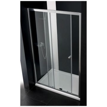 Душевая дверь Cezares ANIMA-W-BF-1-140-C-Cr, цвет профиля хром, стекло прозрачное 6 мм 140х195 см