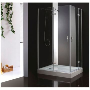Душевой уголок Cezares (Цезарис) BERGAMO-W-A-2-90-C-Cr, цвет профиля хром, стекло прозрачное 6 мм 90х195х90 см