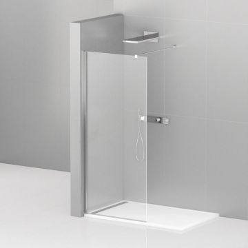 Душевая перегородка Cezares (Цезарис) LIBERTA-L-1-125-120-C-Cr, цвет профиля хром, стекло прозрачное 8 мм 125х195 см