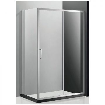 Душевой уголок Cezares (Цезарис) MOLVENO-AH-11-150/90-C-Cr-IV, цвет профиля хром, стекло прозрачное 6 мм 150х195х90 см