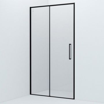Душевая дверь Iddis Slide черный алюминиевый профиль 110х195 см SLI6BS1i69