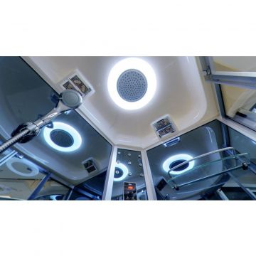 Душевая кабина Timo (Тимо) Standart T-1102L цвет профиля хром, стекло тонированное 5 мм 120х220х85 см