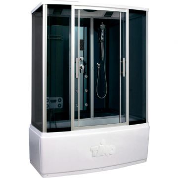 Душевая кабина Timo (Тимо) Standart T-1150 цвет профиля хром, стекло тонированное 5 мм 150х220х88 см