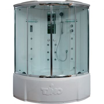 Душевая кабина Timo Lux T-7725 цвет профиля хром, стекло прозрачное 6 мм 120х230х120 см