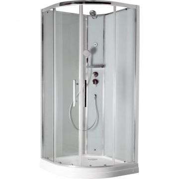 Душевая кабина Timo (Тимо) Ilma ILMA909 цвет профиля хром, стекло прозрачное 6 мм 90х222х90 см