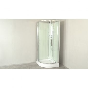 Душевая кабина Timo (Тимо) Ilma ILMA909 цвет профиля хром, стекло прозрачное 6 мм 90х222х90 см