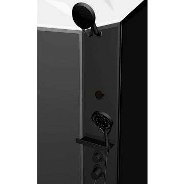 Душевая кабина Timo (Тимо) Ilma ILMA902RB цвет профиля черный, стекло прозрачное 6 мм 120х225х80 см