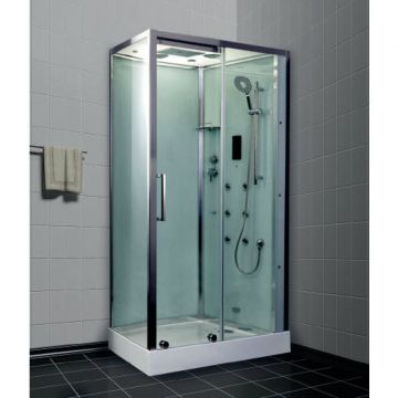 Душевая кабина Timo (Тимо) Puro H-510L цвет профиля хром, стекло прозрачное 8 мм 120х220х90 см