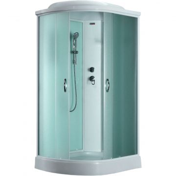 Душевая кабина Timo (Тимо) Eco TE-0702PR цвет профиля белый, стекло матовое 4 мм 120х218х80 см