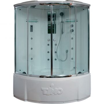 Душевая кабина Timo T-7735C Clean Glass цвет профиля белый, стекло прозрачное 6 мм 135х230х135 см