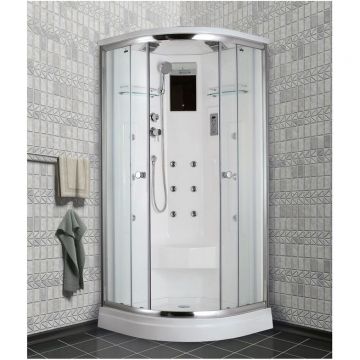 Душевая кабина Timo (Тимо) Lux T-7709 NEWцвет профиля хром, стекло прозрачное 6 мм 90х225х90 см