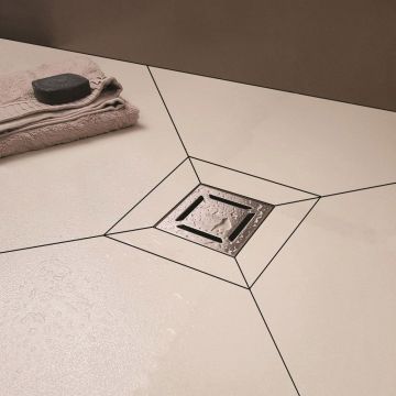 Трап Berges (Бергес) водосток напольный Zentrum Norma 150х150 нержавеющая сталь, матовый хром, S-сифон боковой