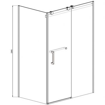 Душевой уголок Azario (Азарио) Vancouver 800х1200х2000 мм, профиль серебро (AZ-NKF1131 L 800)
