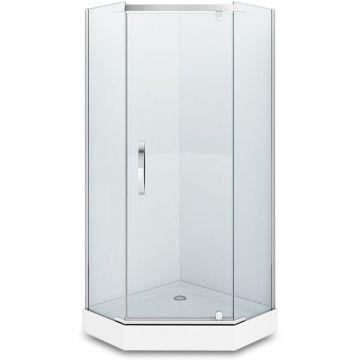 Душевой уголок Alex Baitler (Алекс Батлер) 885х2000 мм профиль хром, стекло прозрачное (AB 215-90)