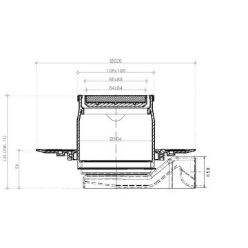 Душевой лоток Pestan Confluo Standard Plate 8, S-образная, 100x100 мм 2 в 1 (13702566)