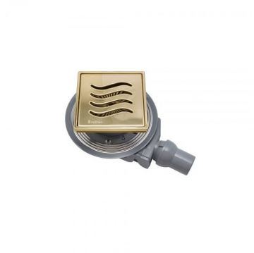 Душевой лоток Pestan Confluo Standard Tide 4 Mask Gold S-образная, 150х150 мм (13000143)