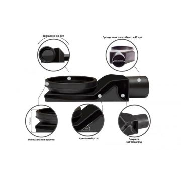 Душевой лоток Pestan Confluo Frameless Line 850 Black Glass (13701206)