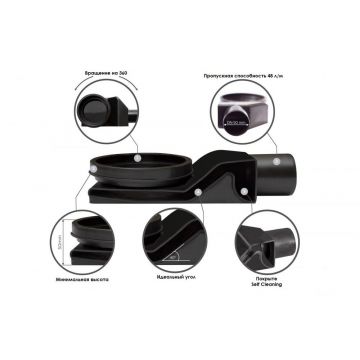 Душевой лоток Pestan (Пестан) Confluo Premium Line 650 Black Glass (13000293)