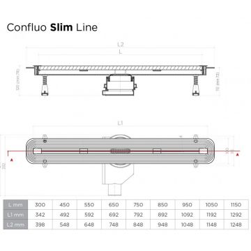 Душевой лоток Pestan Confluo Slim Line 300 хром (13100030)