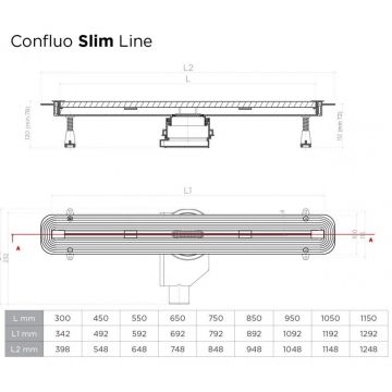 Душевой лоток Pestan Confluo Slim Line 850 хром (13100035)