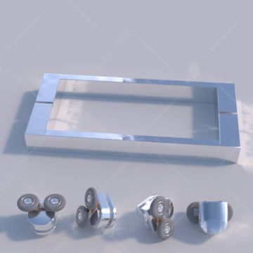 Душевой уголок RGW (РГВ) 90х90х185 см CL-54 Полукруг, Хром, Прозрачное, 5 мм (32095499-11)