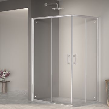 Душевой уголок RGW (РГВ) 80х120х185 см PA-146 прямоугольный, Хром, Прозрачное, 6 мм Easy Clean (020814682-11)