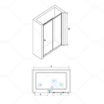 Душевая дверь RGW 96-101х185 см CL-12 Хром, Прозрачное, 5 мм Easy Clean (04091210-11)