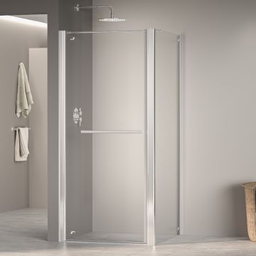 Душевой уголок RGW (РГВ) 80х80х185 см PA-48 PA-03 + Z-050-1+держатель Квадрат, Хром, Прозрачное, 6 мм Easy Clean (04084888-011)