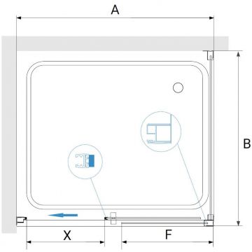 Душевой уголок RGW (РГВ) 170х90х195 см PA-76 PA-016 + Z-050-2 прямоугольный, Хром, Прозрачное, 6 мм Easy Clean (35087679-11)