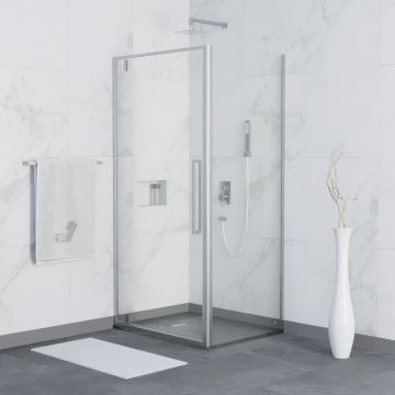 Душевой уголок RGW (РГВ) 90х100х200 см SV-43 SV-02 + Z-050-3 прямоугольный, Хром, Прозрачное, 6 мм Easy Clean (06324390-011)