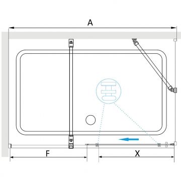 Душевой уголок RGW (РГВ) 100х80х195 см TO-48B TO-18B + Z-18B прямоугольный, Черный, Прозрачное, 6 мм Easy Clean (41074818-14)