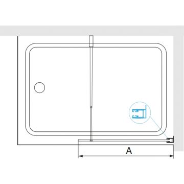 Шторка на ванну RGW 70х150 см SC-051 Хром, Прозрачное, 8 мм Easy Clean (351105107-11)