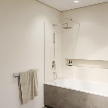 Шторка на ванну RGW (РГВ) 90х150 см SC-051 Хром, Прозрачное, 8 мм Easy Clean (351105109-11)