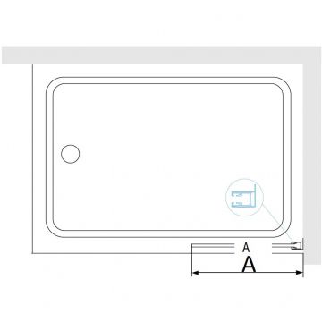 Шторка на ванну RGW 40х150 см SC-056-8-B Чёрный, Прозрачное, 8 мм Easy Clean (35110562840-14)