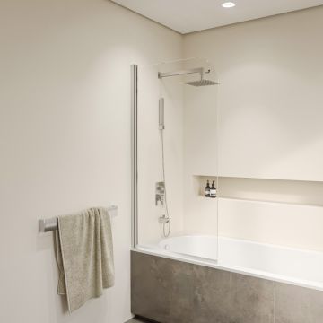 Шторка на ванну RGW (РГВ) 60х150 см SC-109 Хром, Прозрачное, 6 мм Easy Clean (411110906-11)