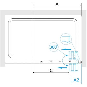 Шторка на ванну RGW 120х150 см SC-22 Хром, Прозрачное, 4 мм Easy Clean (03112212-11)